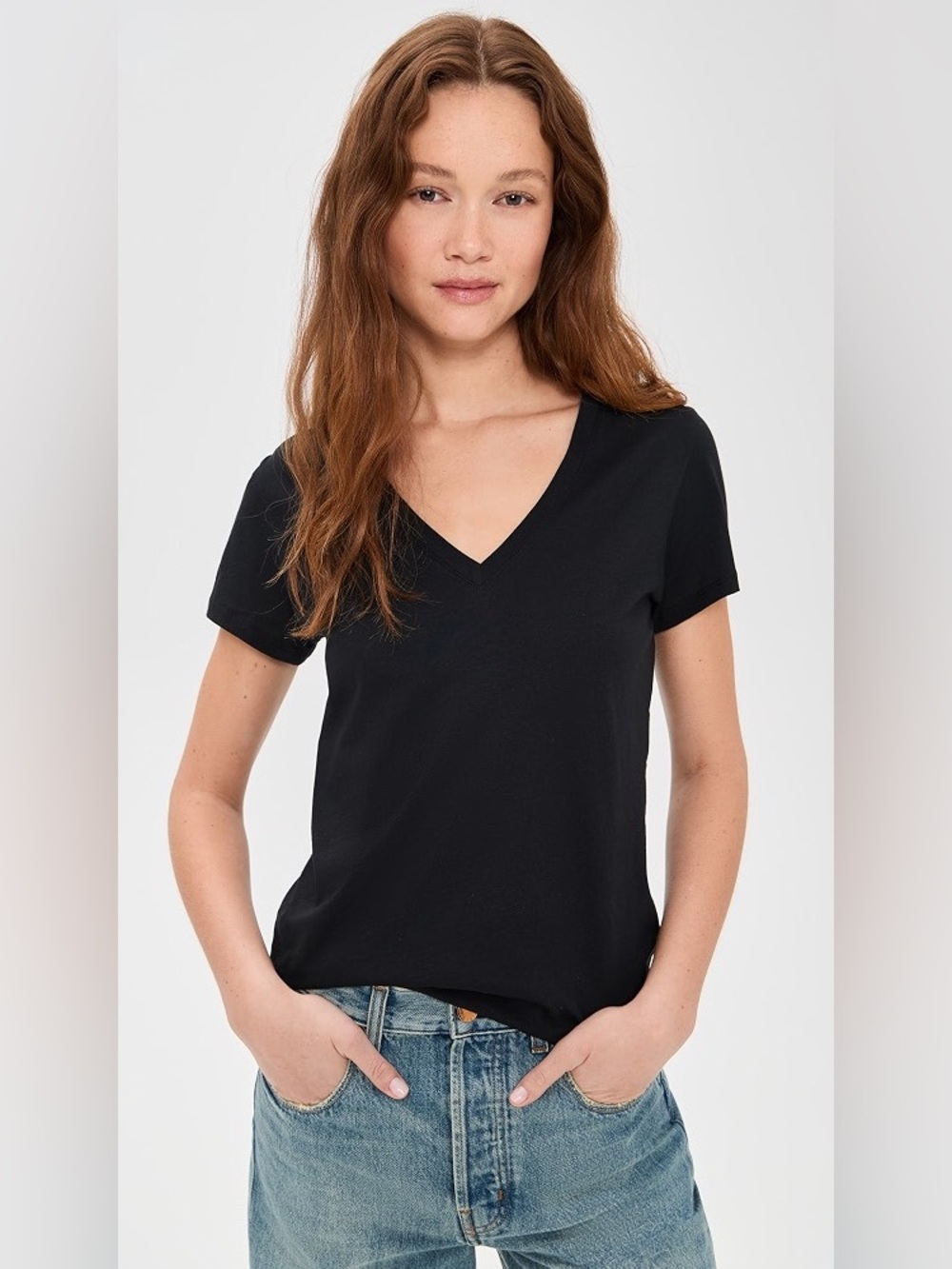 Vince Essential Pima Cotton V-Neck T-Shirt, Size S, Great Condition